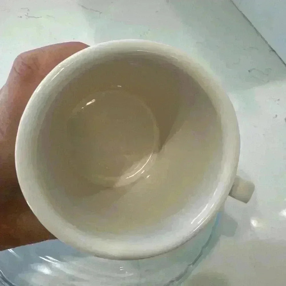 Anthropologie Letter O Initial Coffee Mug White Black Retro Shaving Cup Monogram - Picture 8 of 10